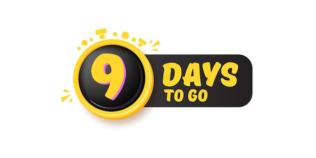 9 days to go banner design template