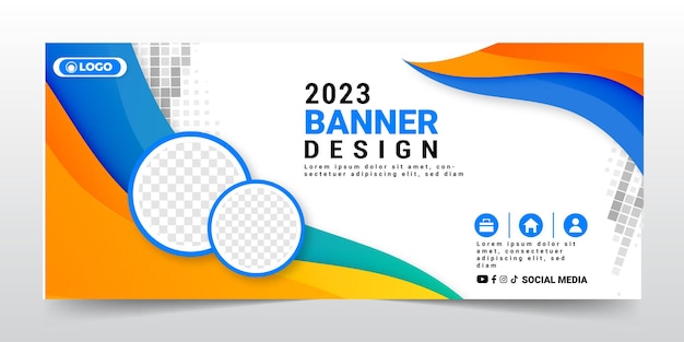 9 Free vector modern set of colorful abstract banners