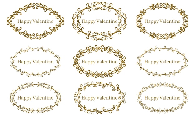 9 наборов рамок с днем святого валентина