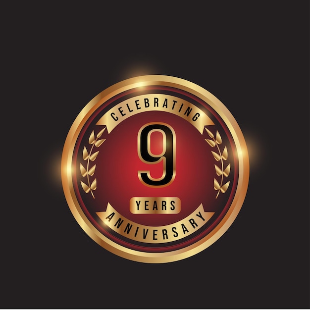 9 verjaardag logo vector viering ontwerp