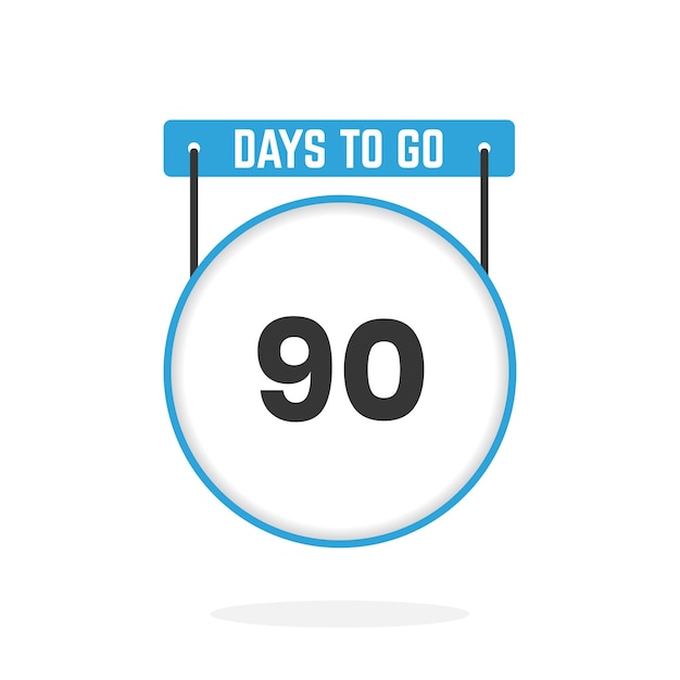 90 Days Left Countdown for sales promotion 90 days left to go Promotional sales banner