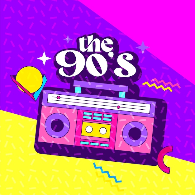 The 90's party poster