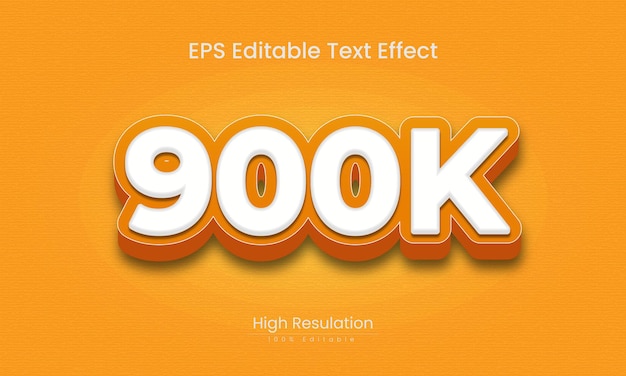 900K editable 3d text effect