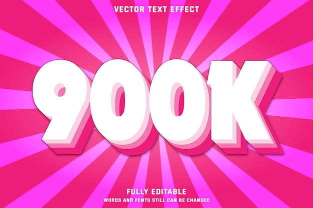 900k followers text effect