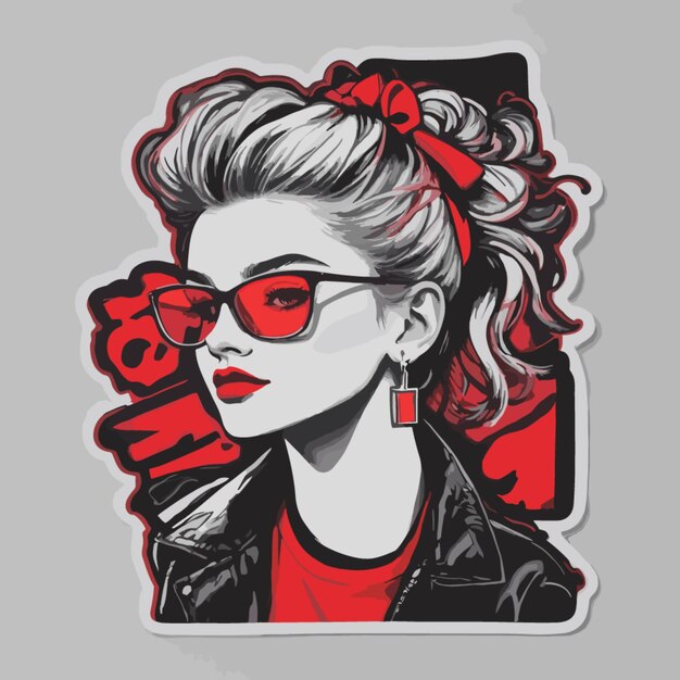 Vector 90s fashion sticker vector