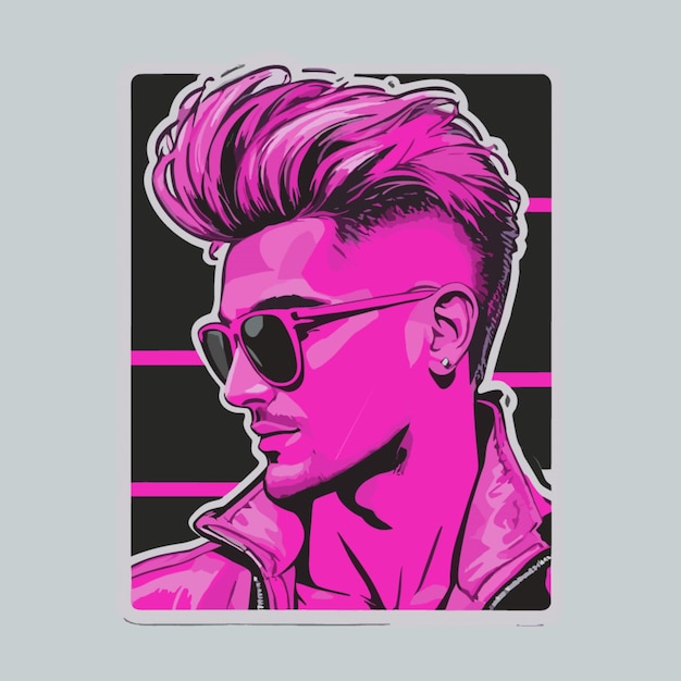 Vector 90s fashion sticker vector