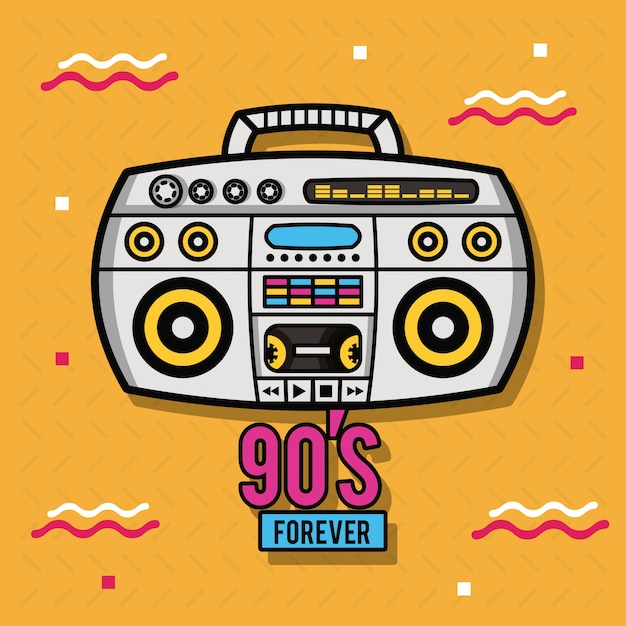 Vector 90s forever design