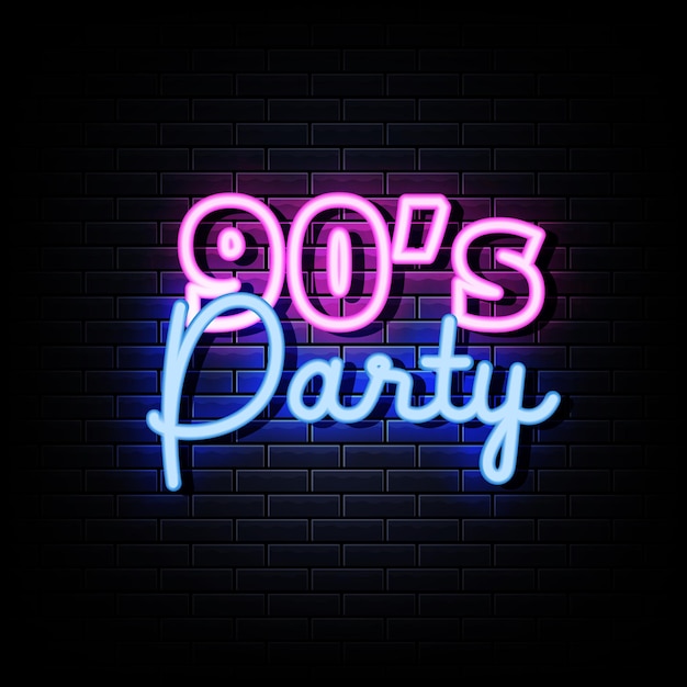 90s party neon