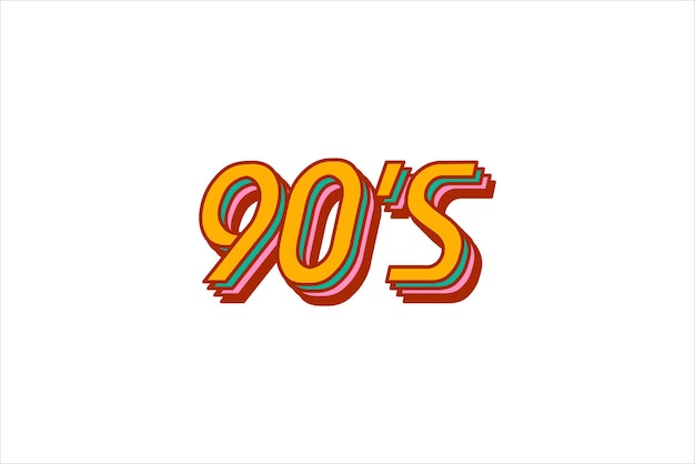 90S 레트로 플래트 스티커 디자인