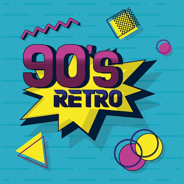 90s retro-kaart ontwerp