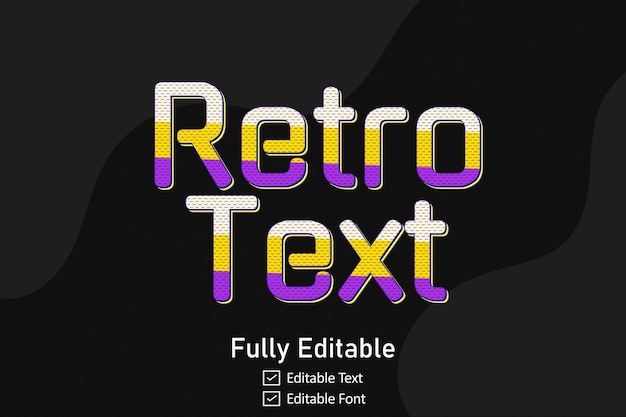 90s text effect for comic text and retro gaming font text