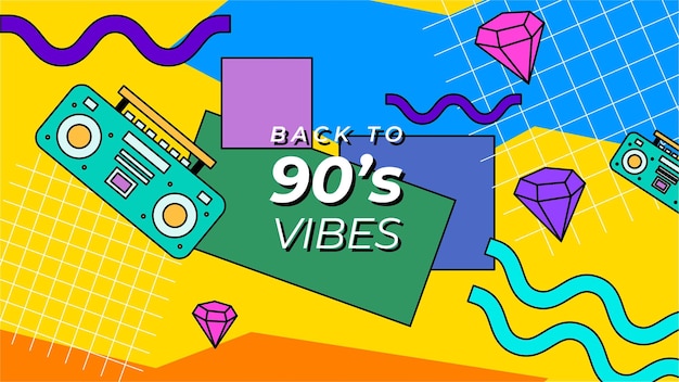 90s vibes asset element retro vintage separated clip art pop art illustration