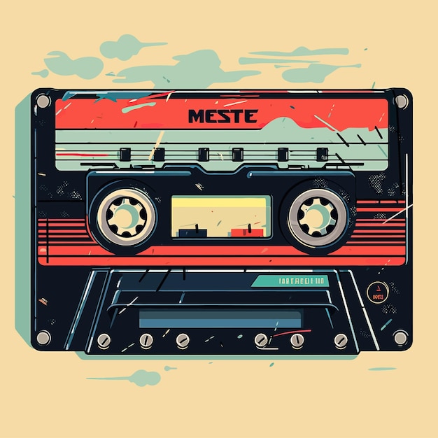 Vector 90s vintage mixtape