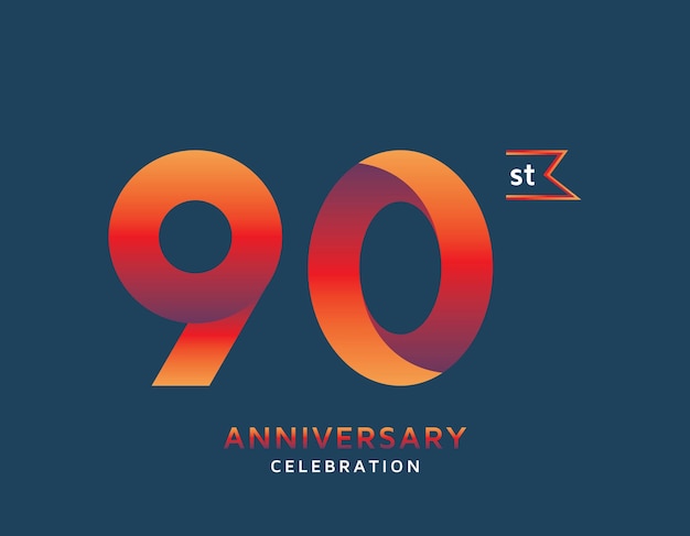 90ste verjaardag kleurrijk
