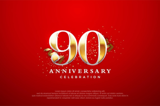 90th anniversary celebration vector premium elegant and luxurious design Premium vector background for greeting and celebration
