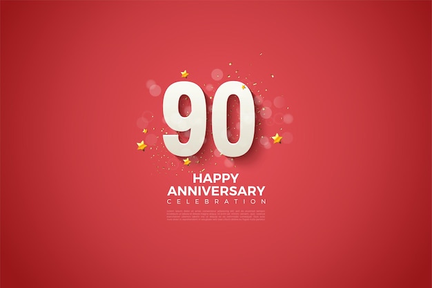 90th anniversary with clean design