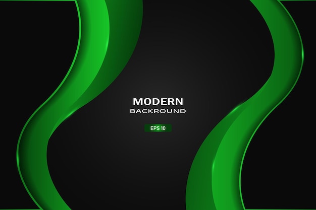 91 Modern Background Futuristic Technology Dynamic Overlapped Glow Green