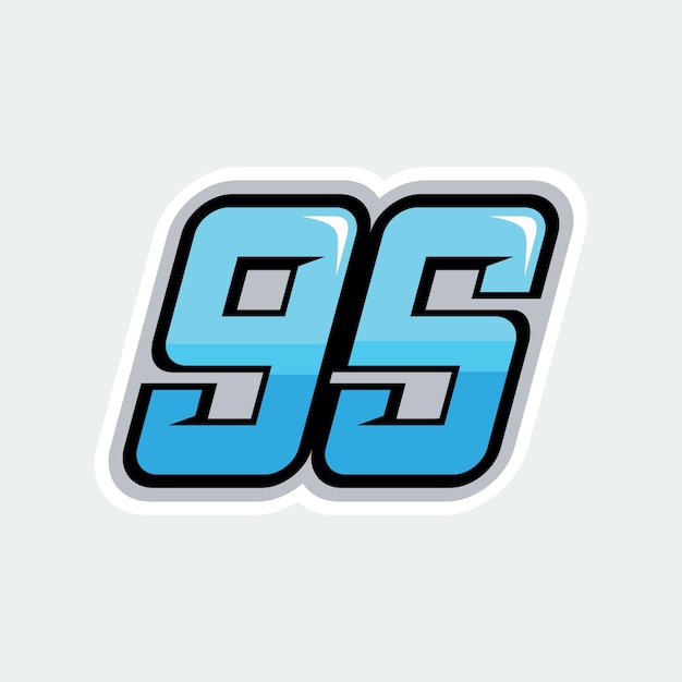 95 レース番号ロゴ ベクトル