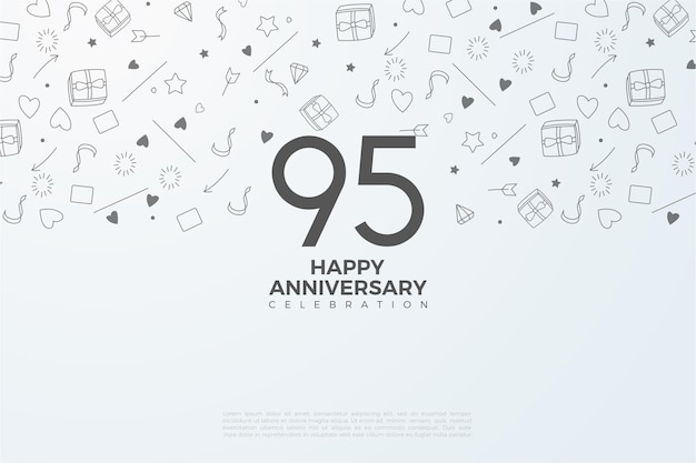 95th anniversary in black and white concept