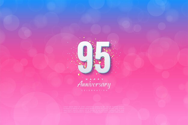 95th anniversary with beautiful background