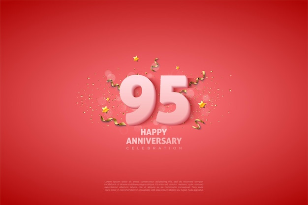 95th anniversary with fluffy celebratory numbers