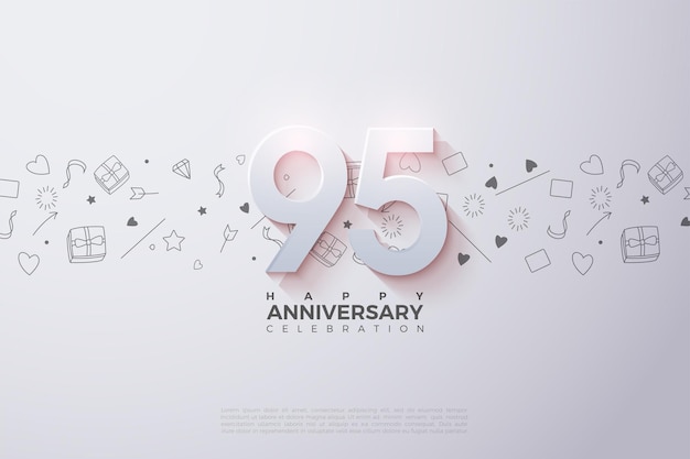 95th anniversary with a simple and beautiful concept