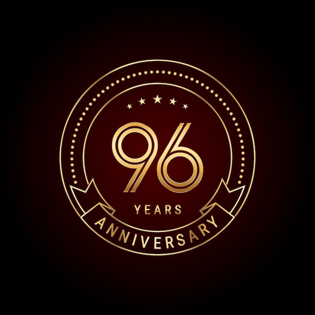 96 year anniversary template design