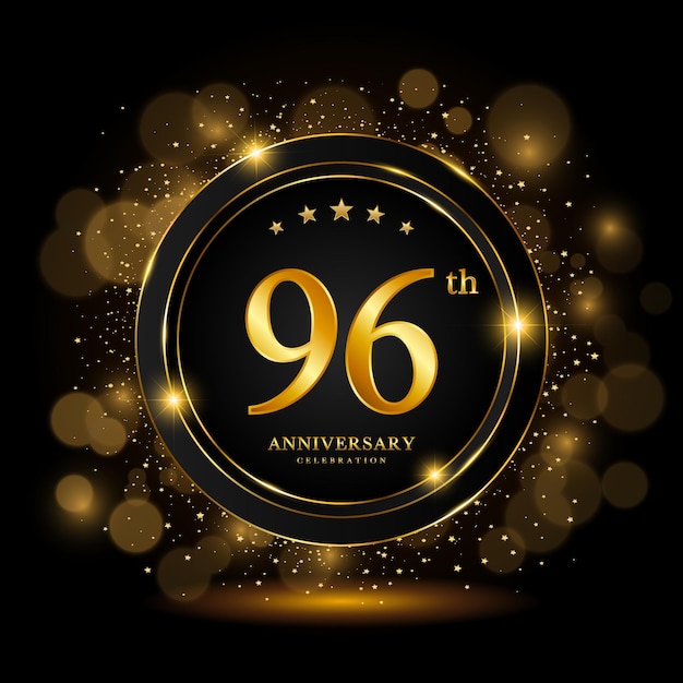 96th Anniversary Celebration Gouden jubileumviering sjabloonontwerp Vectorillustraties