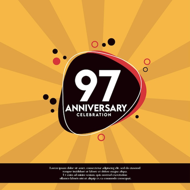 97th years anniversary design template abstract vector template illustration