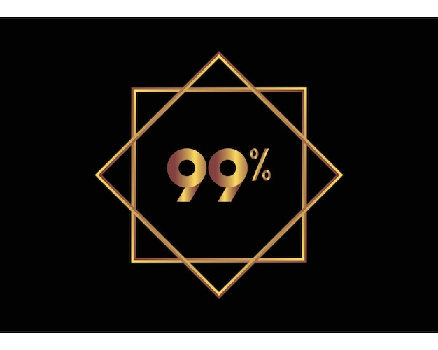 Premium Vector | 99 percent on black background gold vector image