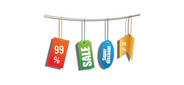 99 promotie verkoop label beste aanbieding gratis vector