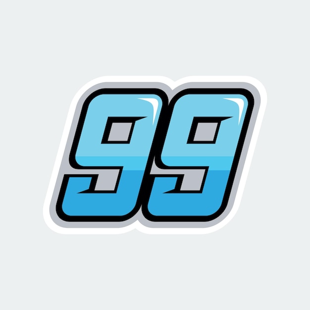 99 レース番号ロゴ ベクトル