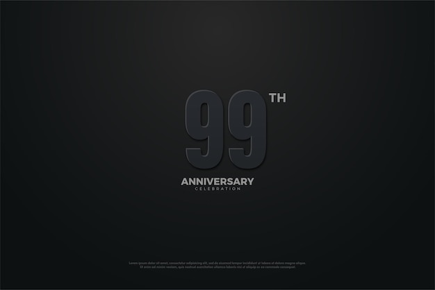 99 лет с иллюстрацией чисел в темноте