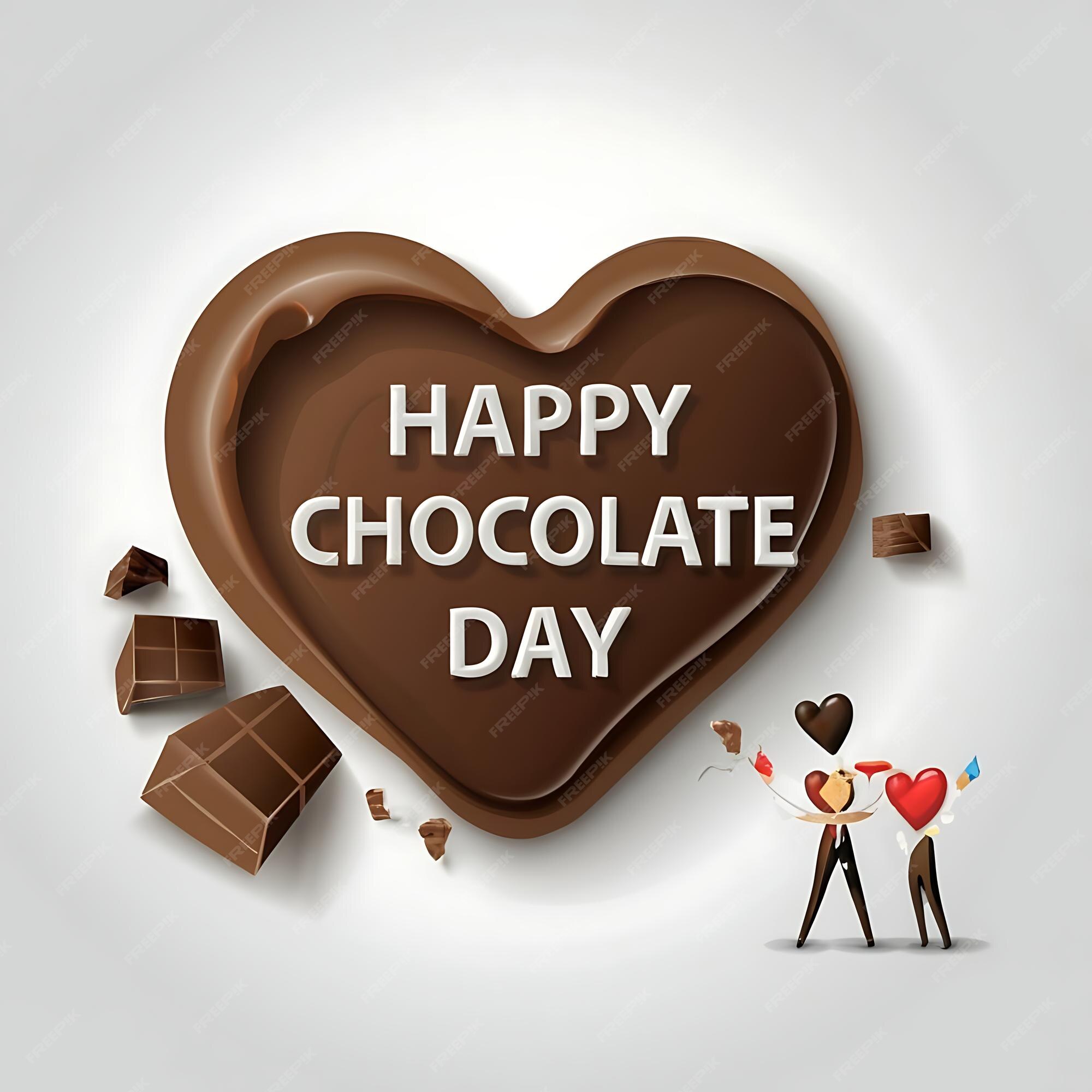 Premium Vector 9th february happy chocolate day poster design isolated chocolate color