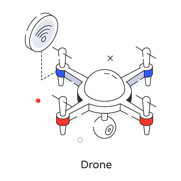 드론의 3d 아이콘 디자인