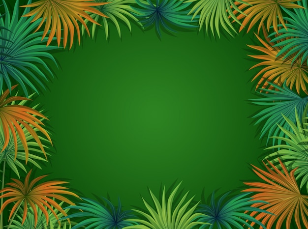 Вектор Красивый шаблон из пальмового листа
