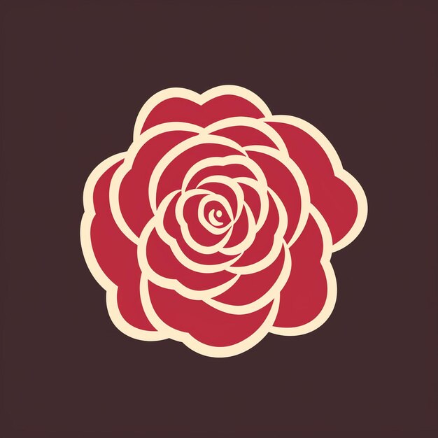 美しいバラのロゴ