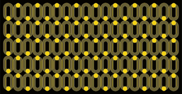 ベクトル 黒の背景に文字 o の黒と金のパターン。