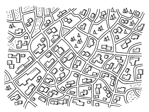 ベクトル 黒と白の地図 十字架