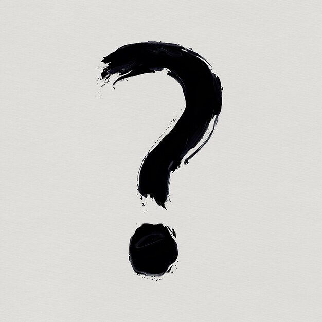 Vector a black and white picture of a question mark