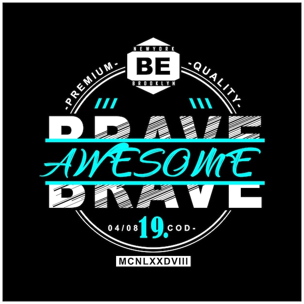 ベクトル 「be awesome」と書かれた白黒のポスター