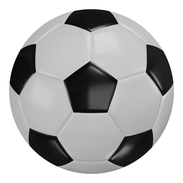 Черно-белый футбольный мяч с белой окантовкой и черными краями.