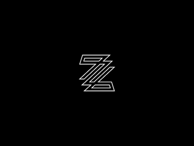 ベクトル 黒の背景に文字「z」が描かれている