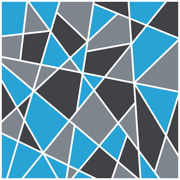 Вектор Сине-черная мозаика с фоновым шаблоном в виде треугольника