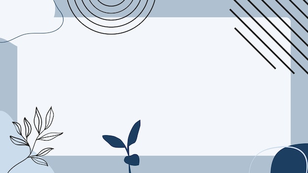 Vector a blue and white box with a plant on it and a leaf in the middle