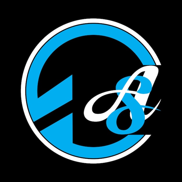 Сине-белый логотип с цифрой 8 и ac в круге.