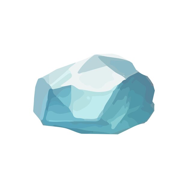 Синий кубик льда хрустальные драгоценные камни векторный драгоценный камень и икона драгоценного камня изолированный мультяшный минерал