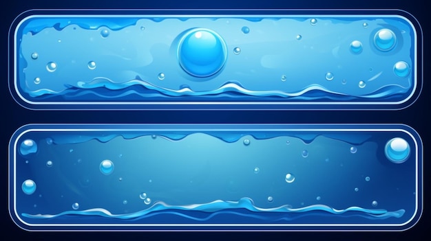 Вектор Голубая водная особенность с пузырьками и пузырями в ней