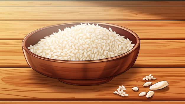 Вектор Миска риса с миском риса и миской риса