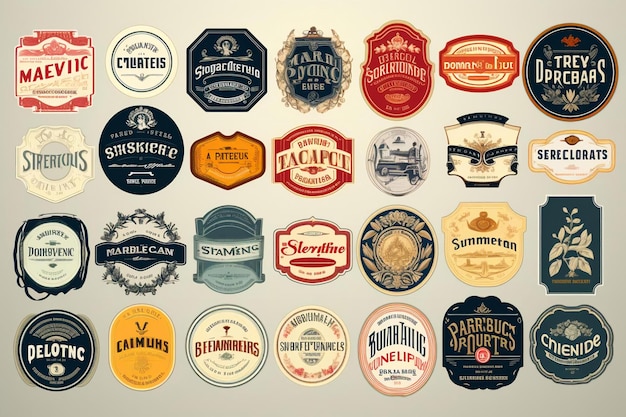 ベクトル いろいろな種類のビールのラベル
